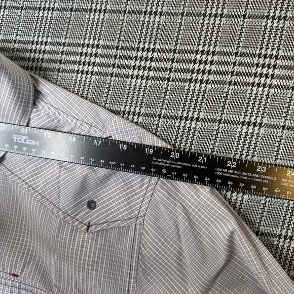 7 Diamonds Men's Shirt Gray Cotton Slim Fit Button-Down Size XXL - Picture 3 of 7